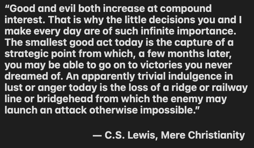 Long term is the accumulation of short terms compounded.