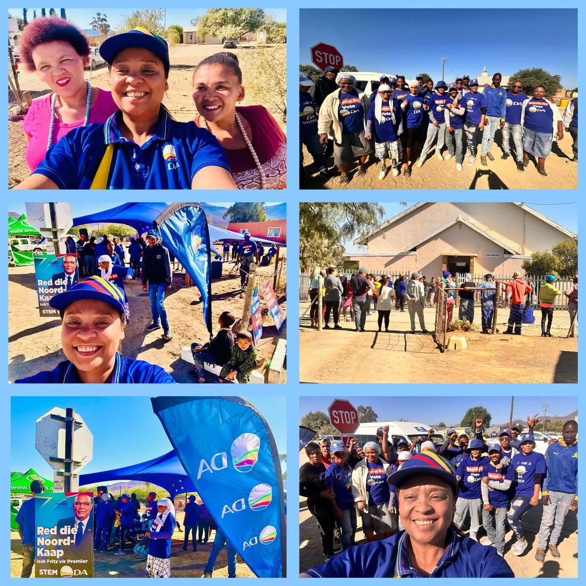 DA_NCape's tweet photo. 🔷Kiesafdelingshoof van #Hantam, Gizella Opperman, is besig om te help in #Loeriesfontein.

Kiesstasies dwarsoor die provinsie word blou geverf deur DA-spanne wat kiesers bystaan. Kiesstasies is tot 21:00 oop, so kom trek jou kruisie. Onthou jou ID!

#RescueSA #VoteDA https://t.co/DYgt0Xk6Yq