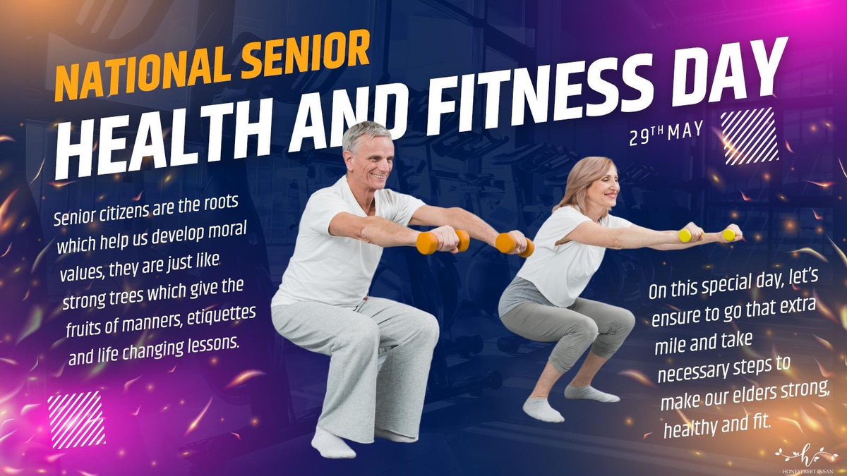 You know what? Fitness never gets old! It's never too late to switch to a healthy lifestyle, improve upon mobility or flex those muscles. This National Senior Health and Fitness Day, set up some fitness goals and work to smash them, achieve longevity and lead a happy and healthy