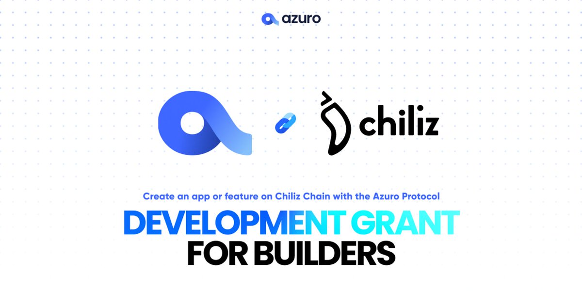 📢 GRANT OPPORTUNITY ALERT! 📢 Think you have what it takes to build a new feature or even a dApp on 🌊 @azuroprotocol and launch it on 🌶️ @Chiliz, attracting at least 88 users and maintaining it for at least 6 months? 🚀💡 Then here’s a grant for you, go ahead and apply ⬇️