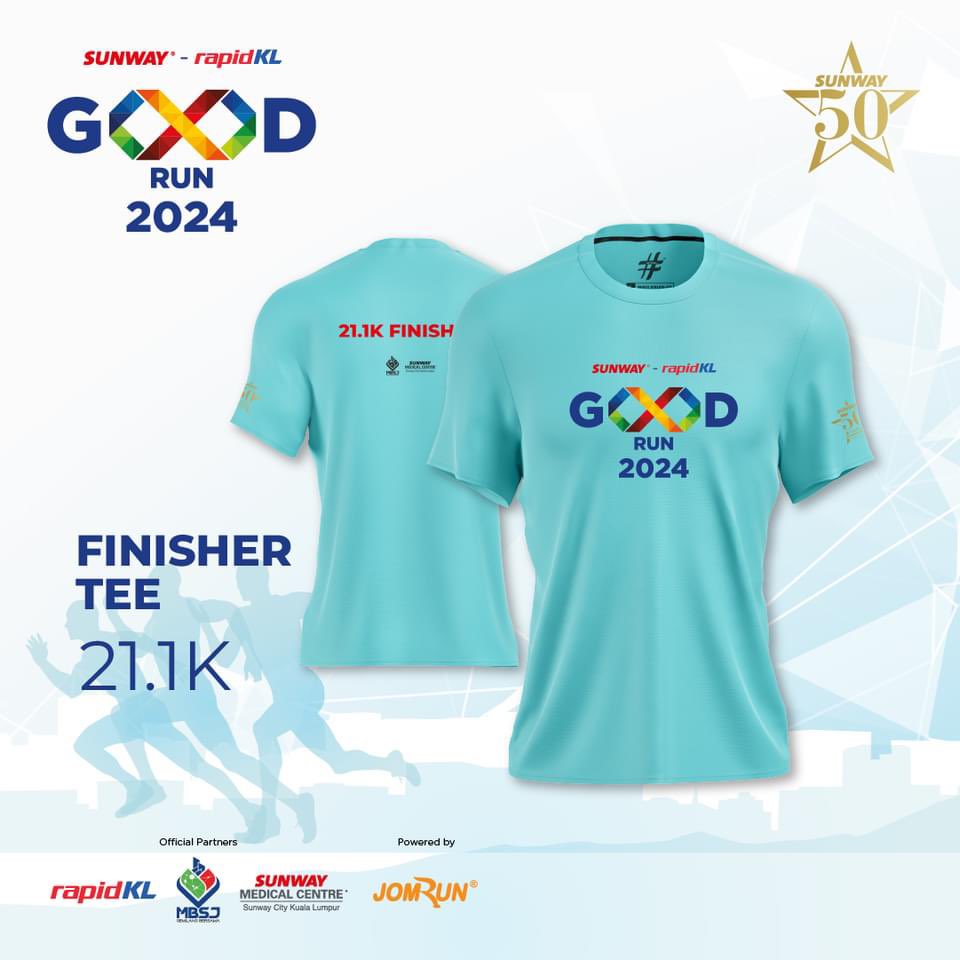 Sunway-Rapid KL Good Run 2024

Date: 28 July 2024 (Sunday) 4:30AM
Venue: Sunway City  Kuala Lumpur 
Distance: 21KM/ 10KM/ 5KM

Registration Link: 
bit.ly/SunwayRapidKLG…