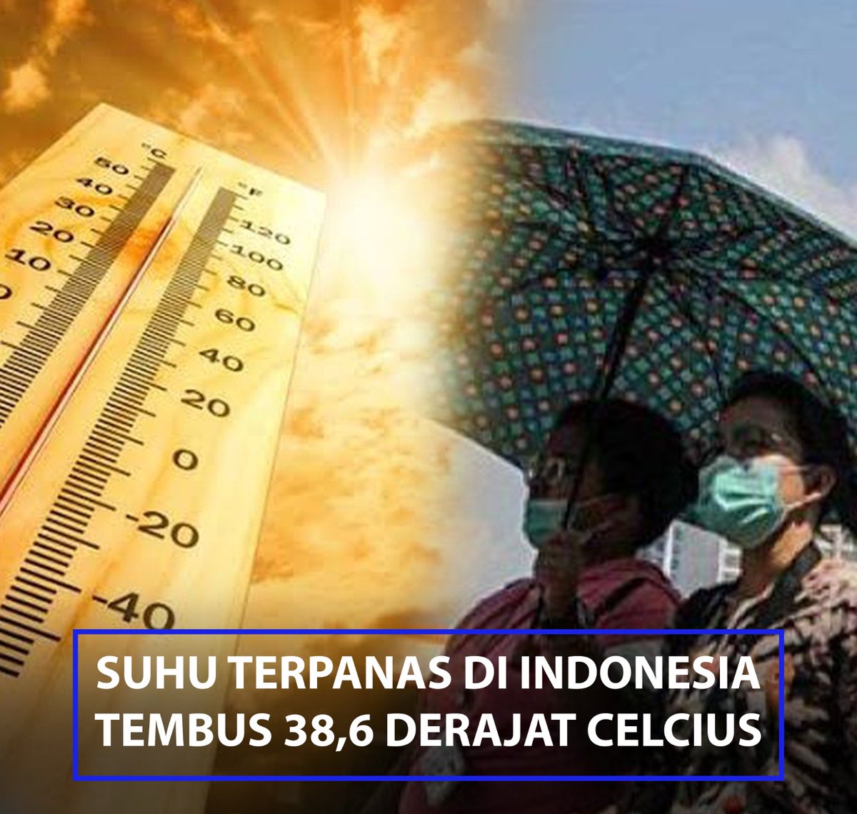 REKOR BARU Suhu Terpanas di Indonesia Tembus 38,6 Derajat, Terpanas Sepanjang Sejarah? Baca selengkapnya di medan.tribunnews.com/2024/05/29/rek…