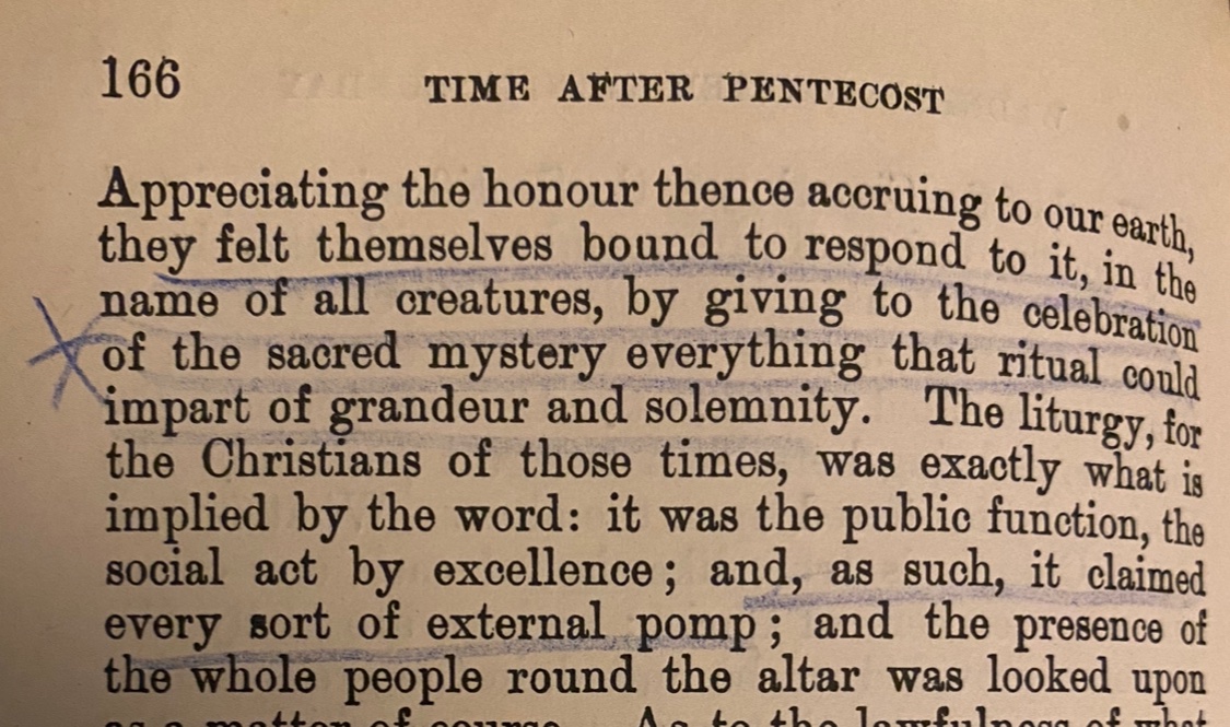 Gueranger today.  Pretty sure the father of the modern liturgical movement would not understand what happened to the movement.