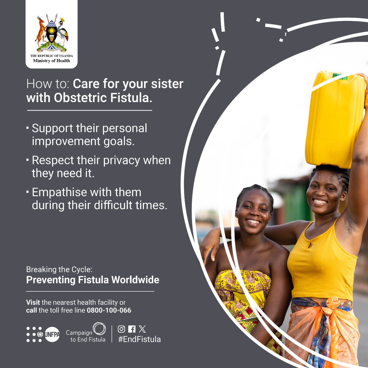 Respect your friend’ privacy when they need it.

#EndFistula