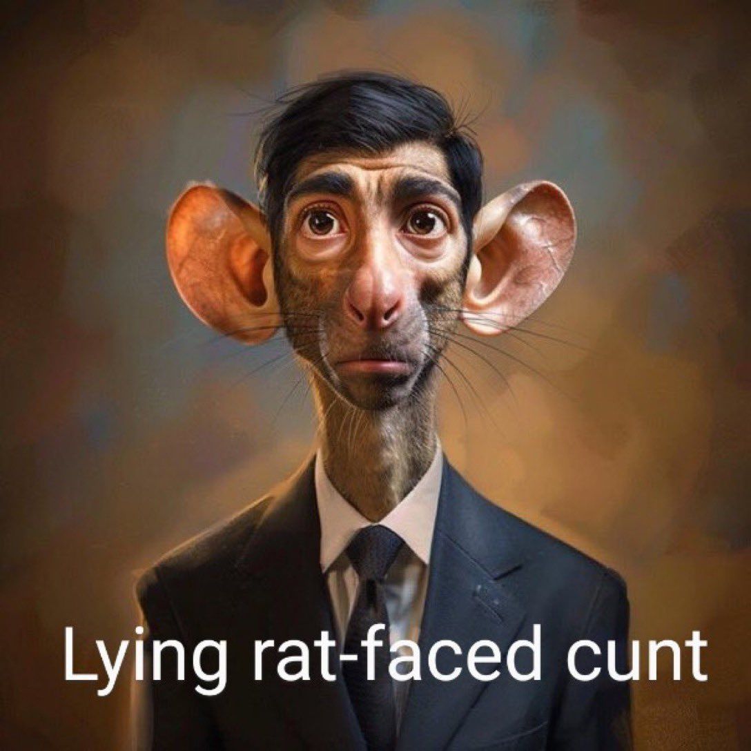 Lying rat-faced cunt Check on my #blog --> sydesjokes.blogspot.com/2024/05/lying-… #FuckTheTories #ToryScum #NeverVoteTory #NeverVoteConservative #GTTO #GeneralElection2024 #VoteTactically #TacticalVoting #StopTheTories stopthetories.vote