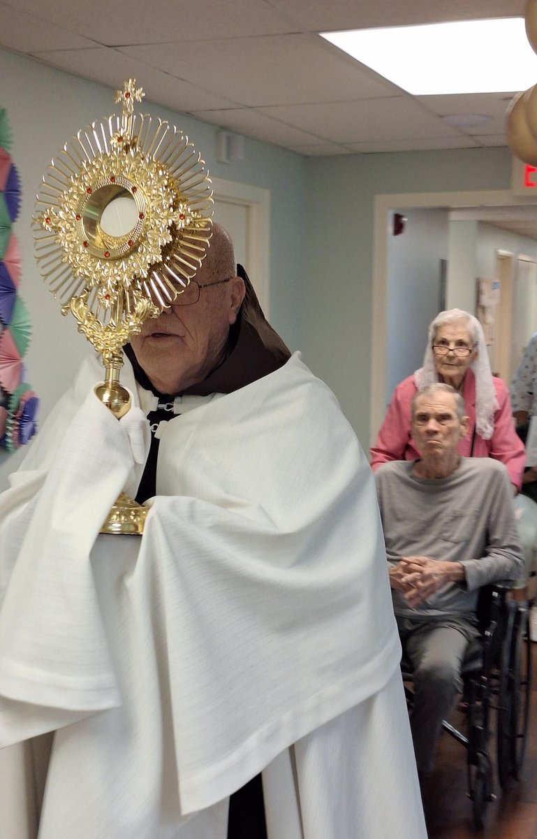 The priest brought the Eucharist to a retirement home in Mississippi for those who could not participate in the National Eucharistic Procession.

Image: Diocese of Biloxi