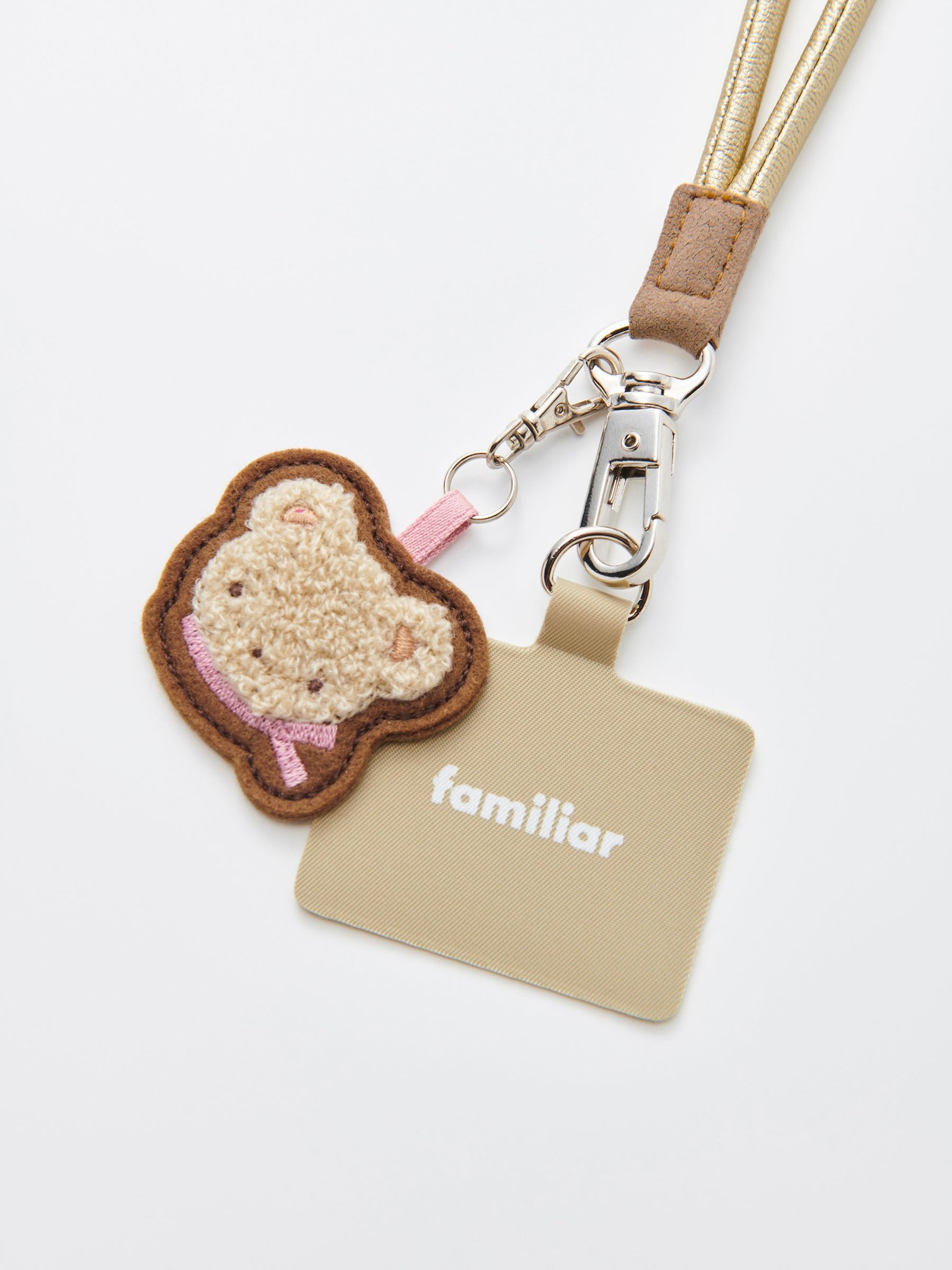 ♡ファミリア スマホショルダー ストラップ ゴールド 【公式通販】