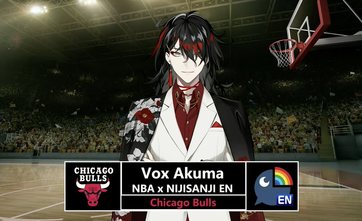 Chicago Bulls will be teaming up with Vox Akuma #VoxPopuLIVE #NBAxNIJISANJIEN_NIJISANJI