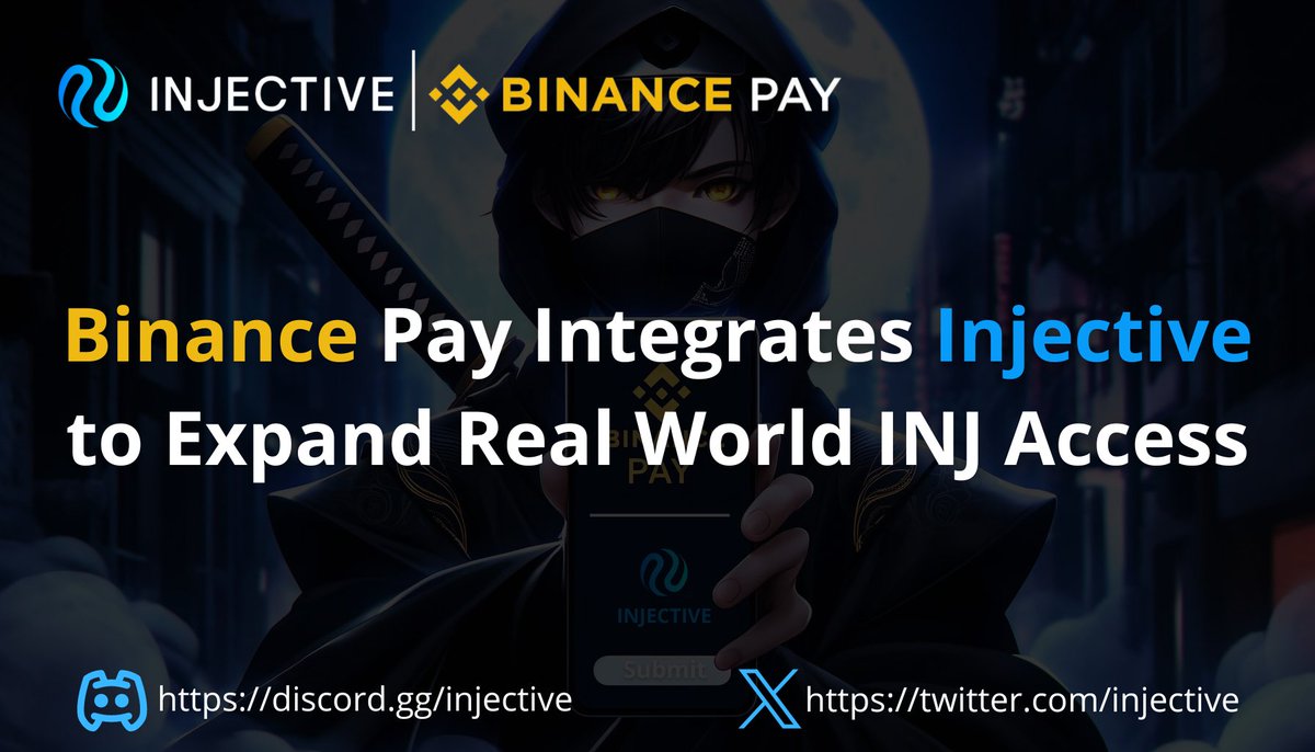 1⃣ @binance Pay has integrated @injective as a payment option. This latest move allows $INJ to be used for merchant-to-merchant and peer-to-peer payments.