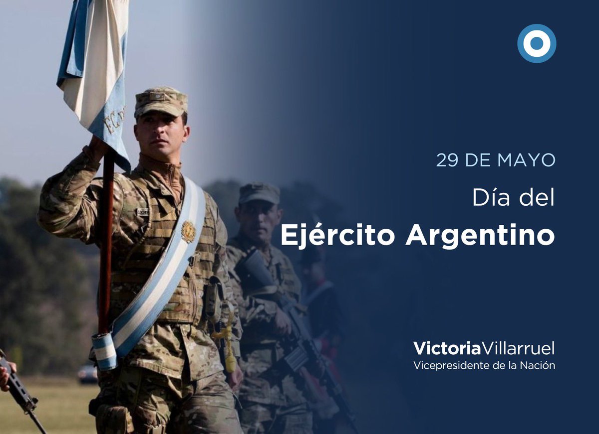 ¡Feliz Día del Ejército Argentino! Orgullosa hija de un militar que vistió el uniforme de la Patria y la defendió contra los terroristas del ERP en el monte tucumano y en Malvinas ante la usurpación inglesa. A todos los hombres y mujeres que integran el Ejército un abrazo de esta