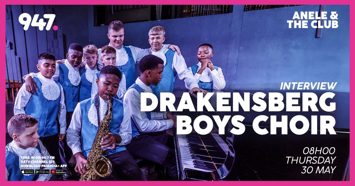 🚨 Renowned Drakensberg Boys Choir chats to @frankiefire & @mantsoepout on Thursday 30 May at 08h00.

DBCS has captivated audiences for over 50 years.

#AneleAndTheClubOn947 #DrakensbergBoysChoirOn947

Download
Primedia+ App
primediaplus.com