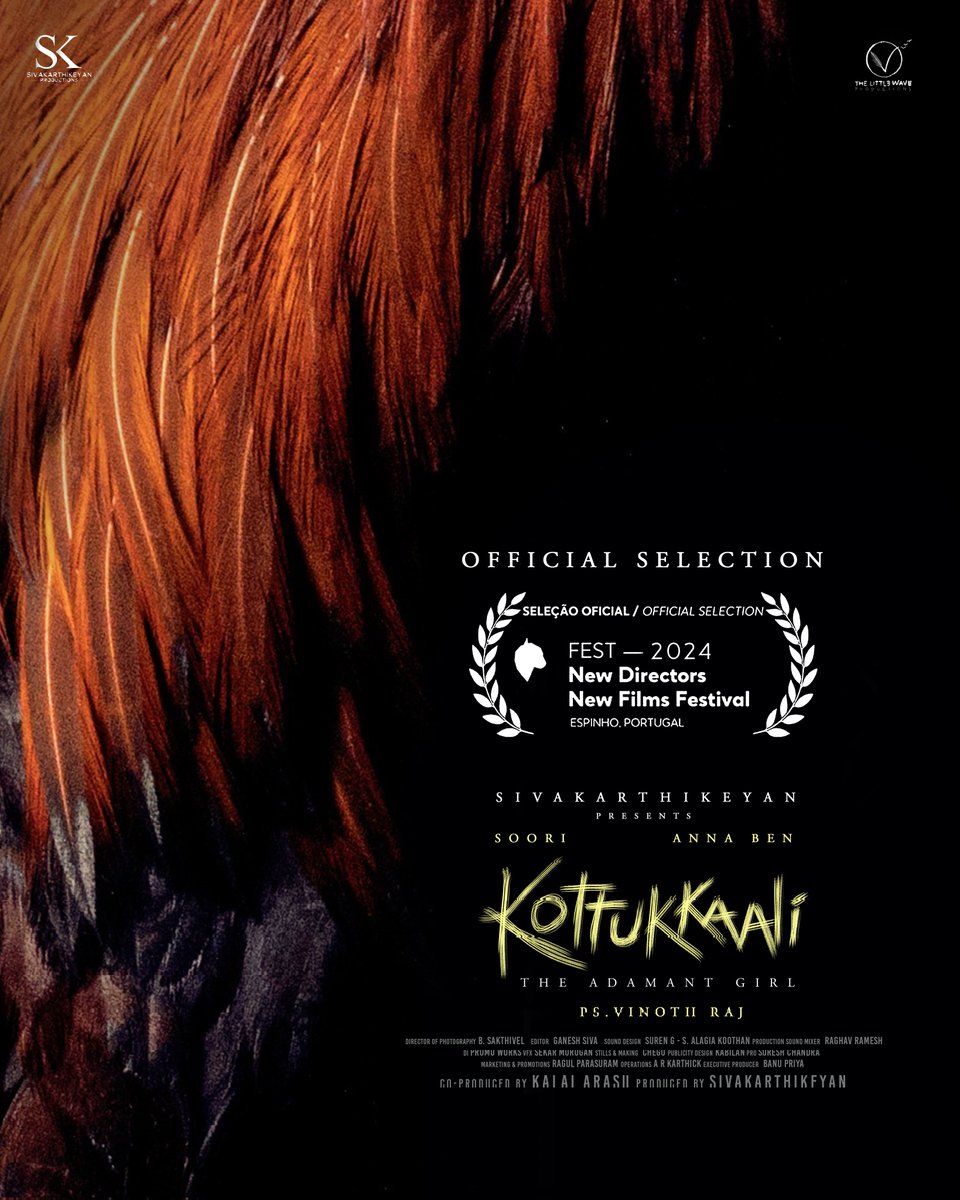Our #Kottukkaali is headed to the upcoming #FEST - New Directors | New Films Festival - @FESTFestival in Espinho, Portugal. A huge honor for our team. @Siva_Kartikeyan @KalaiArasu_ @sooriofficial @PsVinothraj @benanna_love @sakthidreamer @thecutsmaker @valentino_suren