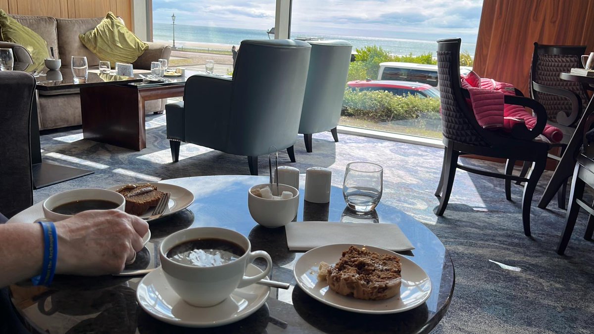 purdypols's tweet photo. Coffee &amp; cake at Slieve Donard,  Newcastle, after a few hours on  St Patrick’s Way. ☘️ Heavenly☘️ https://t.co/Z6pRYTWOzY