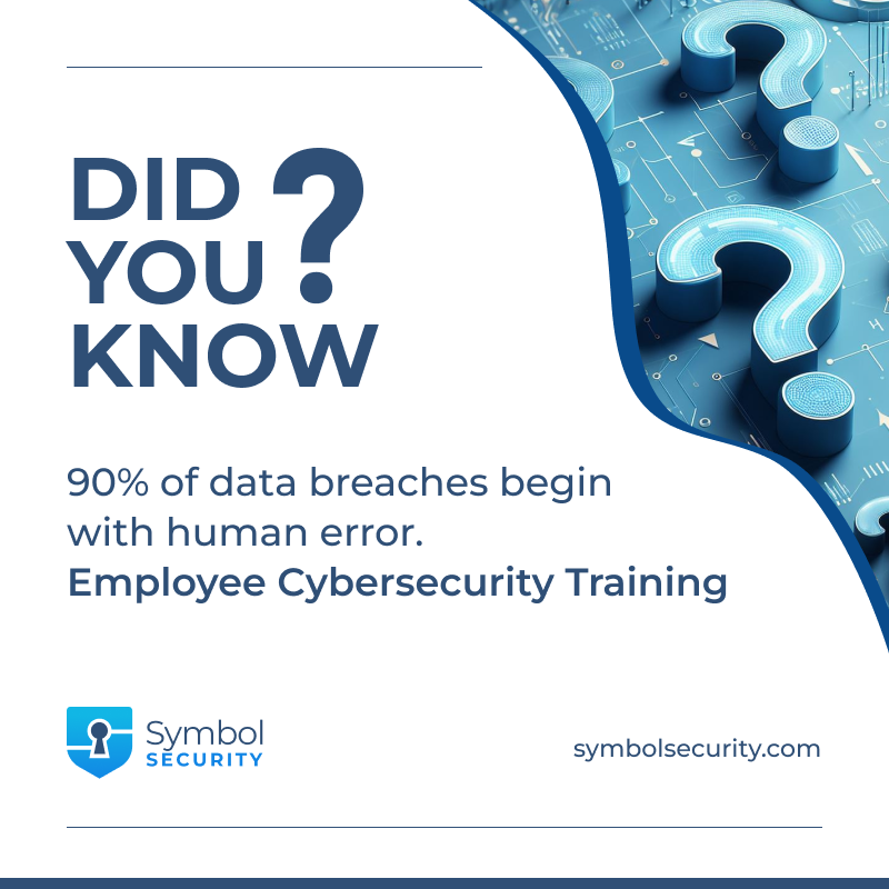 Symbol_Security's tweet photo. Mind the gap! Did you know that 90% of data breaches are caused by human error?
Educate your team to prevent cyber threats and protect your organization's sensitive data. https://t.co/i9s0RPSOzJ
#SymbolSecurity #Cybersecurity https://t.co/j2AXBfJI2K