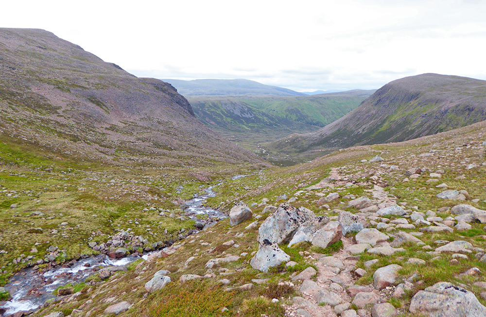 Bit of a different day yesterday - first helping @BraemarMRT and the Remembering Together project walk a new bench into Coire Etchachan, for the hut. And then then auditing/inspecting the cross-drains and water-bars between there and Loch Etchachan. #rangerdailydiary