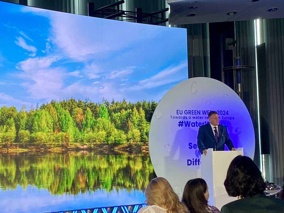 “The water cycle is broken.” Sobering opening speech by Executive Vice President @MarosSefcovic opens this year’s #EUGreenWeek dedicated to water resilience. A broad dialogue is needed to find solutions #WaterWiseEU