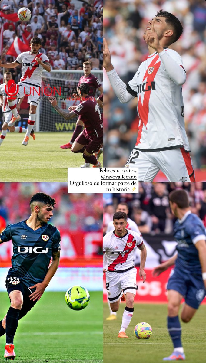 Felices 100 años <a href="/RayoVallecano/">Rayo Vallecano</a> 
Orgulloso de formar parte de tu historia ⚡️