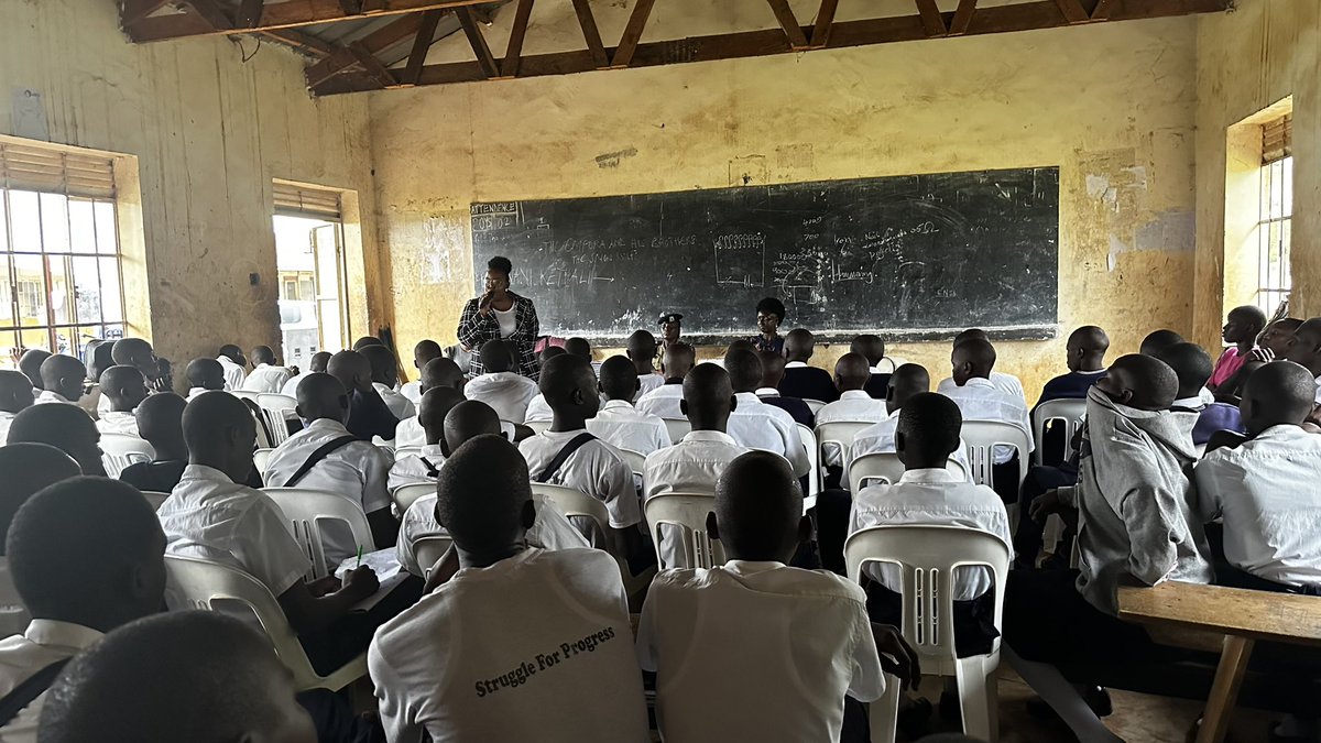 Our Founder& CEO @AAssimwe empowering students courtesy of @uwonet FATE project at St. Paul Secondary school in Kamuli to demand justice &also to promote sexual reproductive health rights, access to justice, end GBV & shared her personal experience as a teen mom who survived.