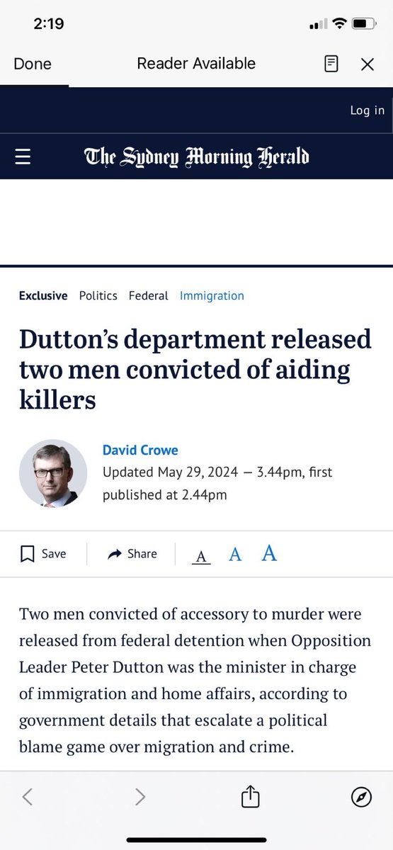 Jeff4theclimate's tweet photo. It’s somewhat heartening to see that another brave but lone journo is practicing his craft in calling out #Duttons abject hypocrisy..

However in doing so, it will inevitably disqualify him from any future appearances on Rupert’s #insiders..

#davidcrowe https://t.co/URnA0kw4ou