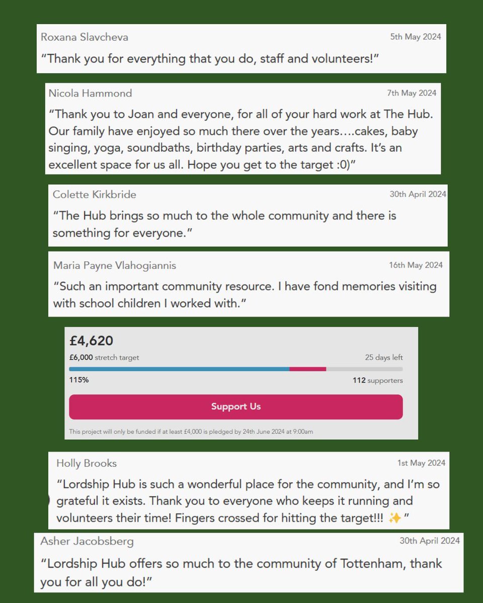 With less than a month left on our crowdfunding we are reaching out to ask for continued support in hitting our target of £6000! 

Lets come together to keep memories and the community alive! 🏡 

Thank you to everyone who has donated ❤️