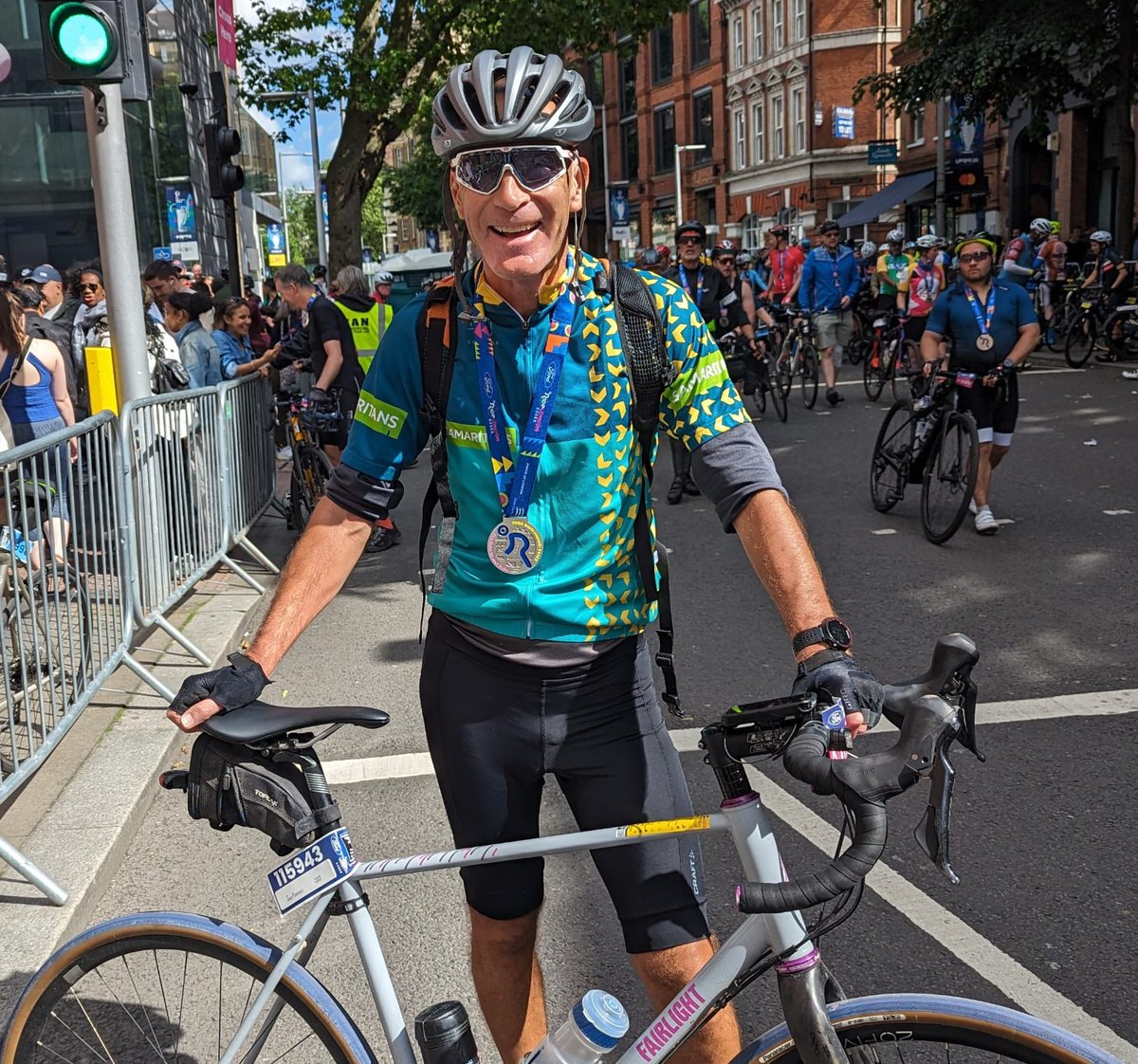 Huge thanks and congratulations to listening volunteer Martin Bevan who completed @RideLondon in support of Basildon and Thurrock Samaritans! You can sponsor Martin's amazing achievement here: samaritanscommunity.enthuse.com/pf/martin-bevan