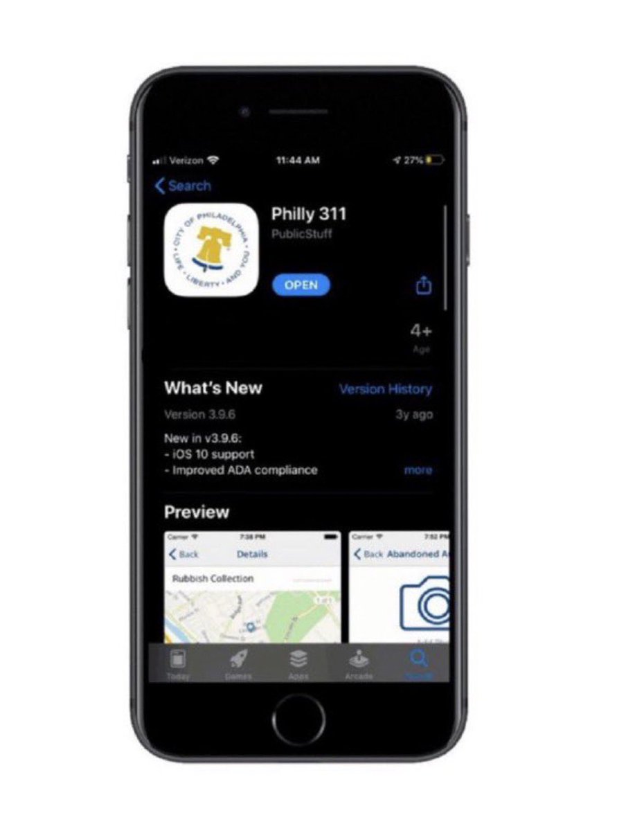 Check out our mobile app! 📲

• Instantly submit service requests
• Find free food sites near you
• Schedule Flu shot appointment

Download the app today to access these features and MORE ➡️ bit.ly/Philly311App