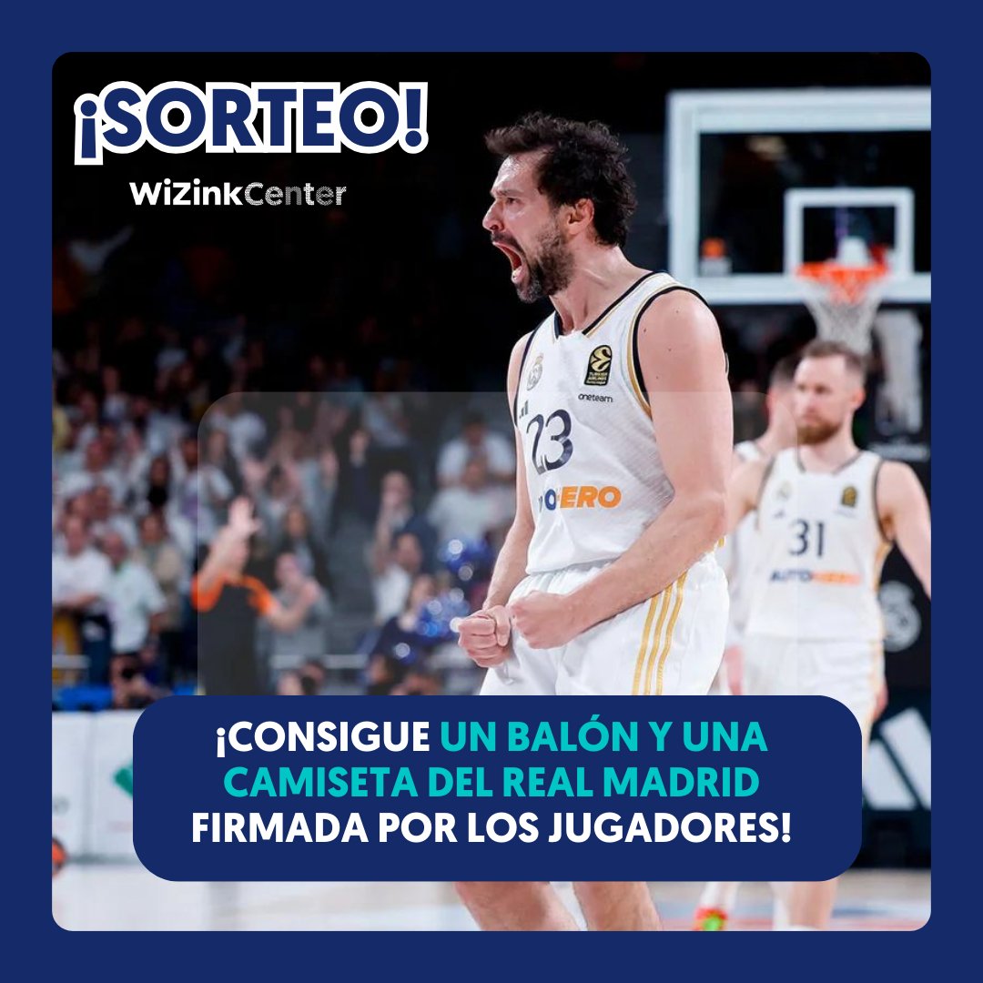 Arrancan las semifinales del playoff de <a href="/ACBCOM/">Liga Endesa</a> en el #WiZinkCenter y tenemos SORPRESÓN. Sorteamos una camiseta y un balón firmados por los jugadores del <a href="/RMBaloncesto/">Real Madrid Basket</a>.

1️⃣ Sigue a @WiZinkCenter
2️⃣ Menciona a un amigo
3⃣ Da RT al post

Ganador: 5/6

BBLL: epr.ms/49vxEF3