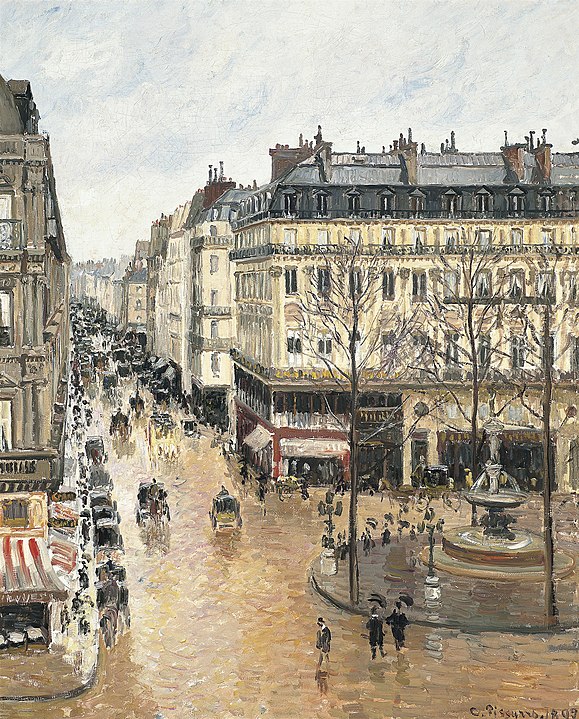 Pissarro, Rue Saint-Honoré in the Afternoon. Effect of Rain