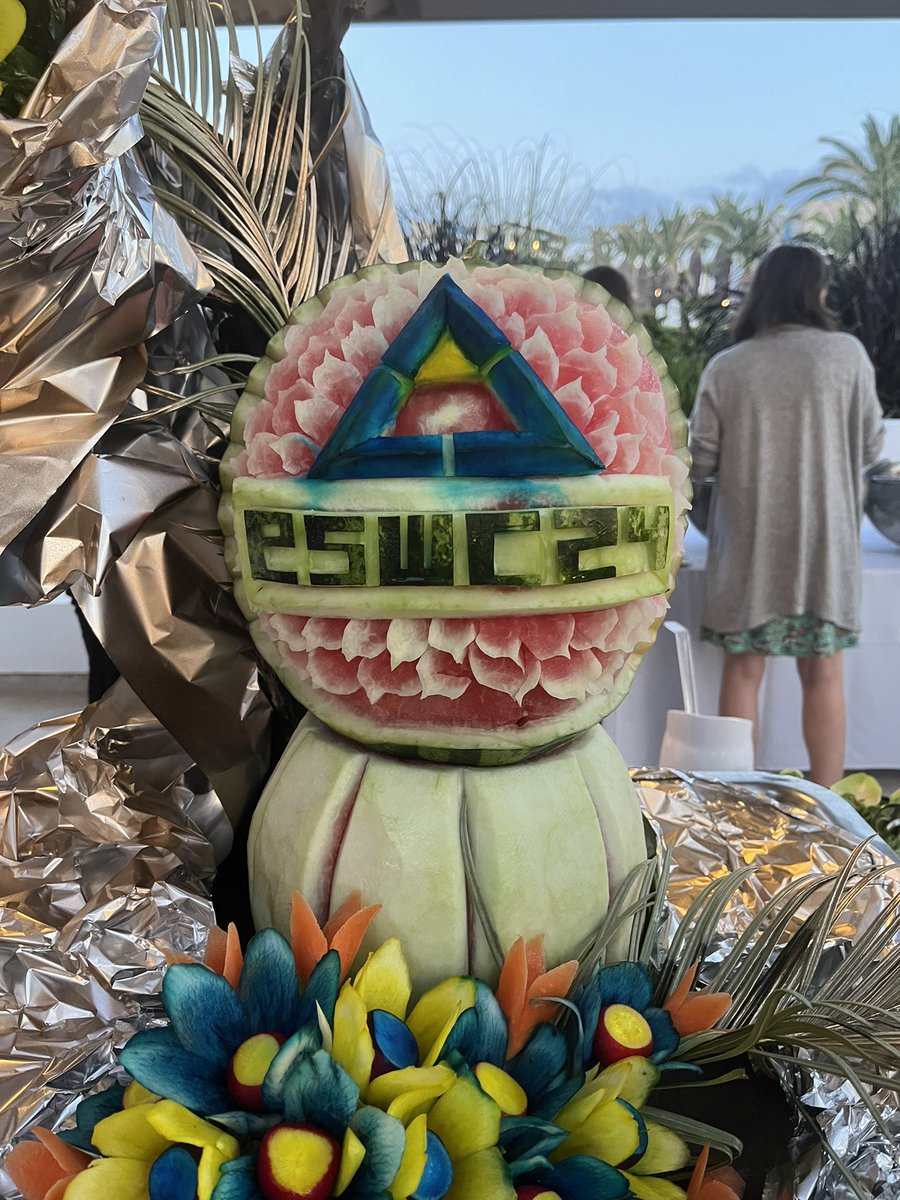 merpeltje's tweet image. The conference melon! #ESWC2024