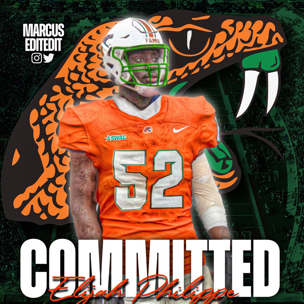 Blessed to say I’m #Commited🟢🟠🐍 @CoachColzie @CoachHen501 @FAMU_FB