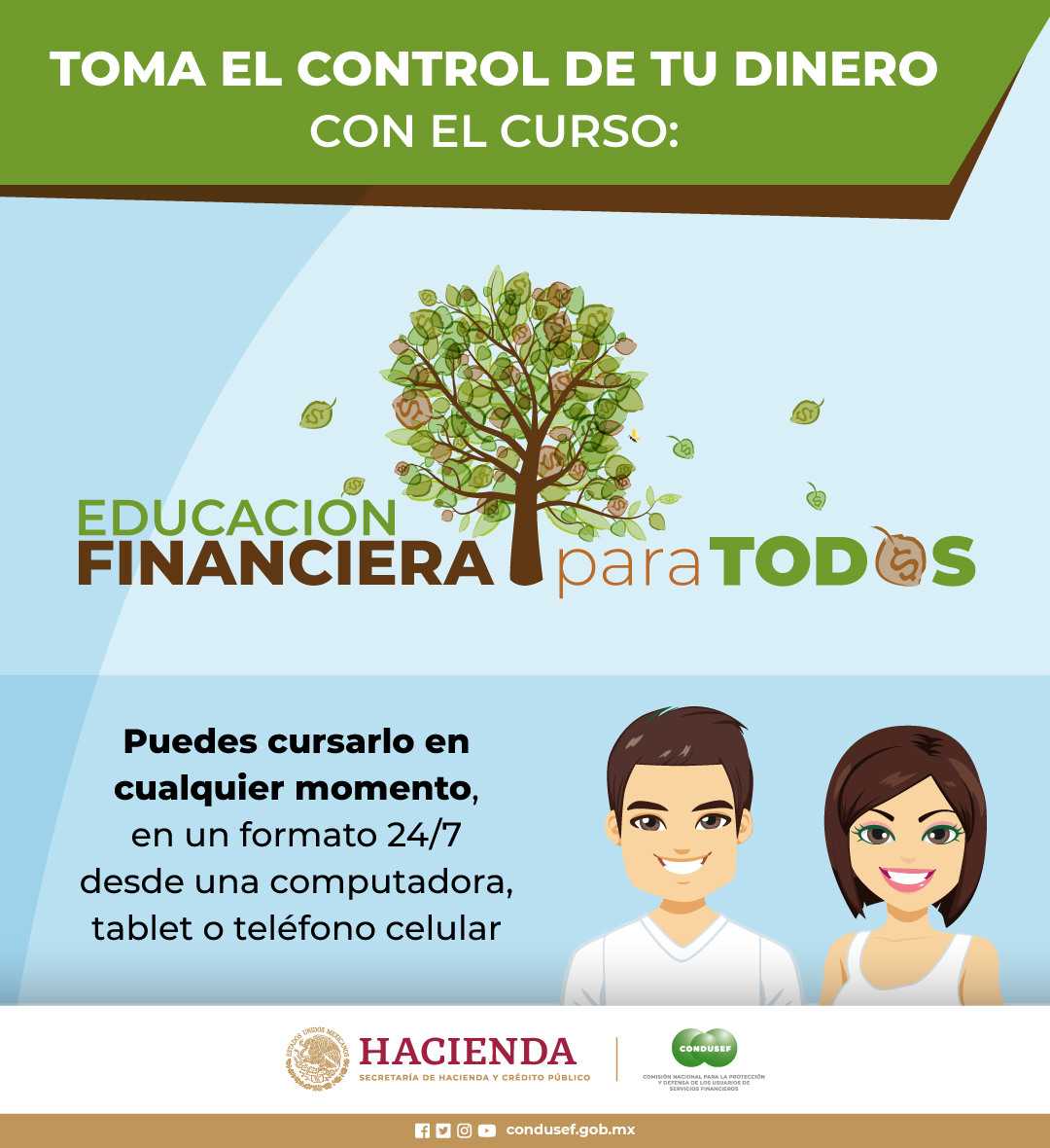 ¿Ya conoces Educación financiera para todos 🤔? Es un curso creado por @CondusefMX con el que aprenderás sobre presupuesto, ahorro, crédito e inversión 💰. Inscríbete y alcanza la libertad financiera que tanto deseas 🤩✨. ➡️Disponible en: cursoenlinea.condusef.gob.mx @SRE_mx