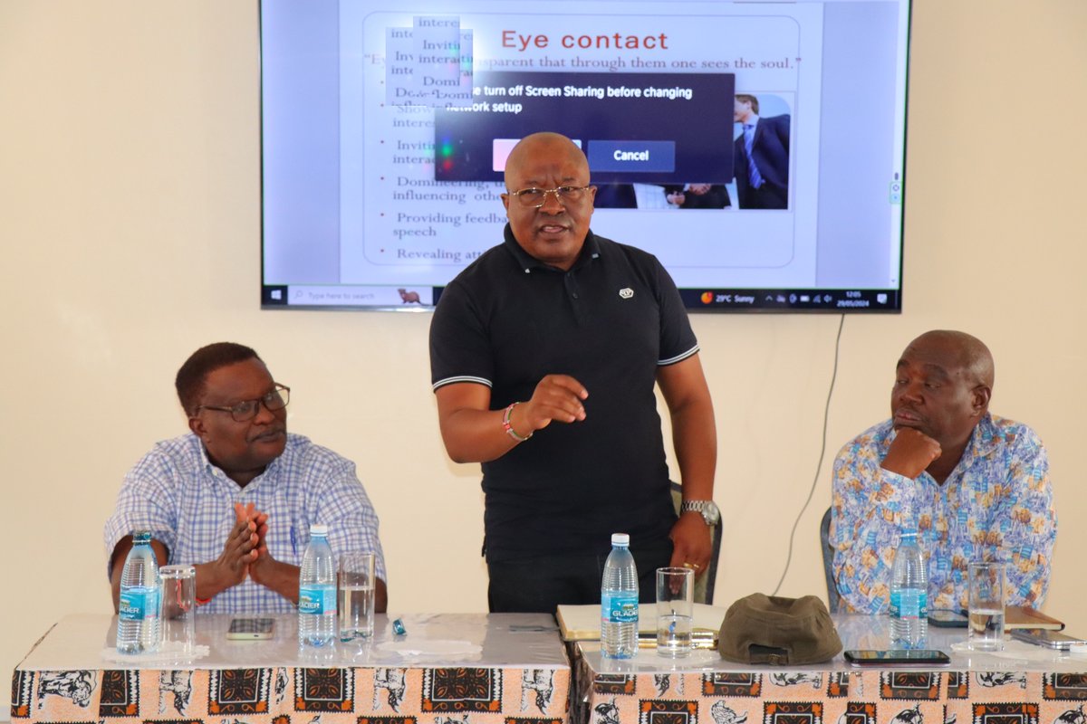 Officers from the County Government of Machakos are currently undertaking the Government Protocol, Etiquette and Event Management Course. The County Secretary,  Dr. Mumo Ndambuki, and the Chief of Staff, Mr. Lawrence Ngovi officiated the opening ceremony, today, May 29, 2024.