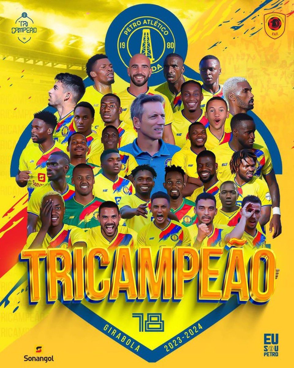 🏆 🇦🇴 That’s Girabola Title no.3 for @petroatletico under their current head coach Alexander Santos. 

The Portuguese born coach in the last year of his contract with Petro, they beat Wiliete 3-0 today to clinch the title.