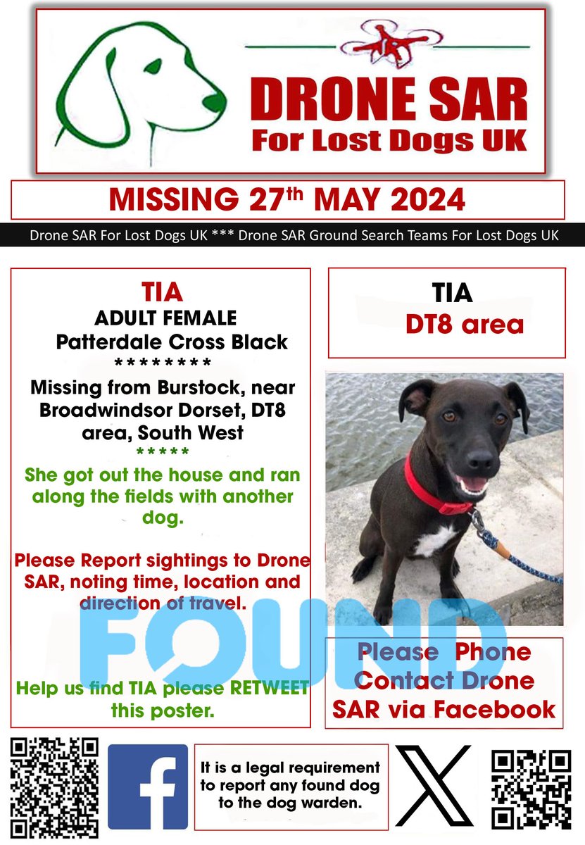 #Reunited TIA has been Reunited well done to everyone involved in her safe return 🐶😀 #HomeSafe #DroneSAR