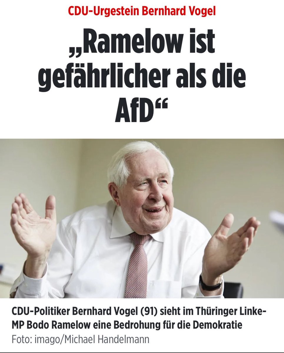 Walter #Lübcke wurde am 1. Juni 2019 von einem #Neonazi ermordet. Mörder unterstützte Thüringer #AfD rund um #Höcke. Er spendete Geld an sie. Er war mehrfach auf ihren Aufmärschen/ Versammlungen. Und nicht nur @cdu_thueringen schweigt zu dieser Aussage von Vogel. #Thüringen #CDU