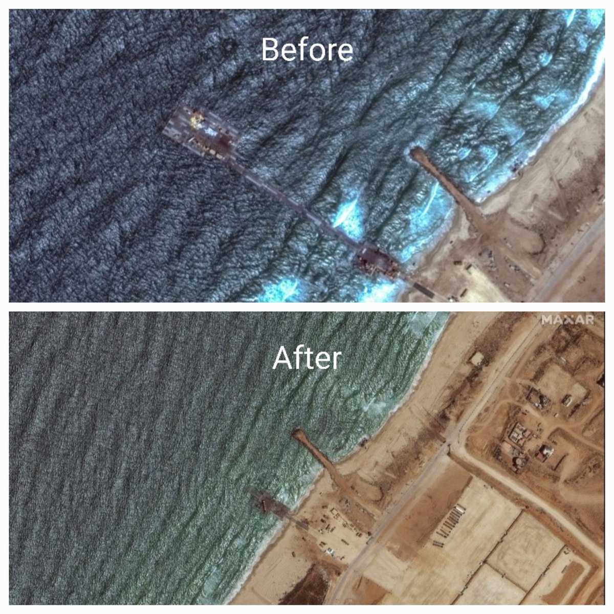 If '#BuildBackBetter' was a pier in the Mediterranean off the #Gaza strip that couldn't handle a mild storm. 
Oh wait... It literally was!!!🤣🤣