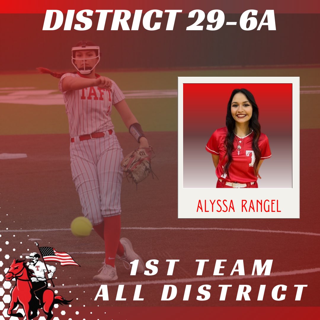 TaftRaiderSB's tweet photo. Congratulations to our Junior, Alyssa Rangel, for earning 1st Team All-District! We are SO proud of you! #Defend741 https://t.co/BEBZbDDeal