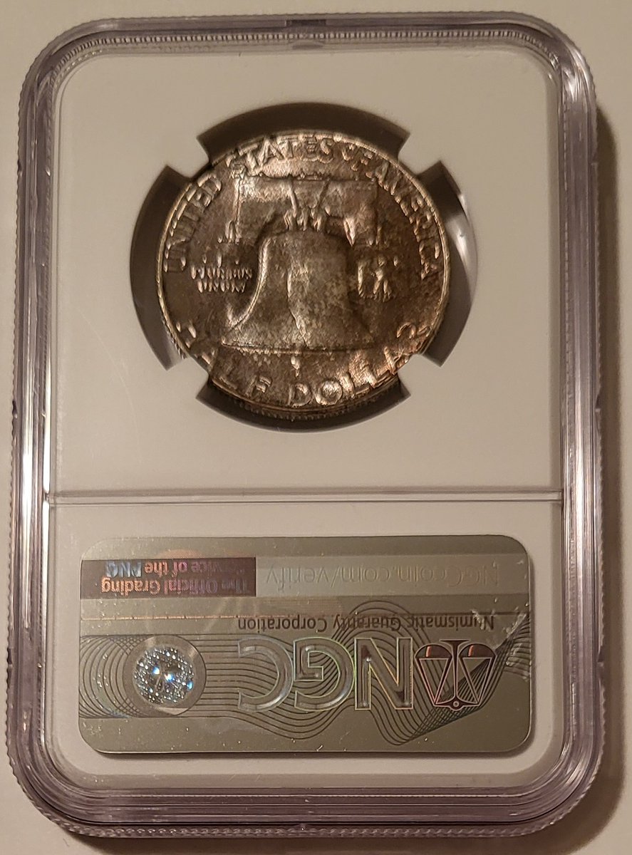 **Coin of the Day**
1956 Franklin Half Dollar MS66 NGC Toned

Always FREE Domestic Shipping! talosnumismatics.com

#coins #coincollecting #NGC #ngccoins #ngccoin #silvercoins #halfdollar #franklinhalf #gradedcoins #certifiedcoins