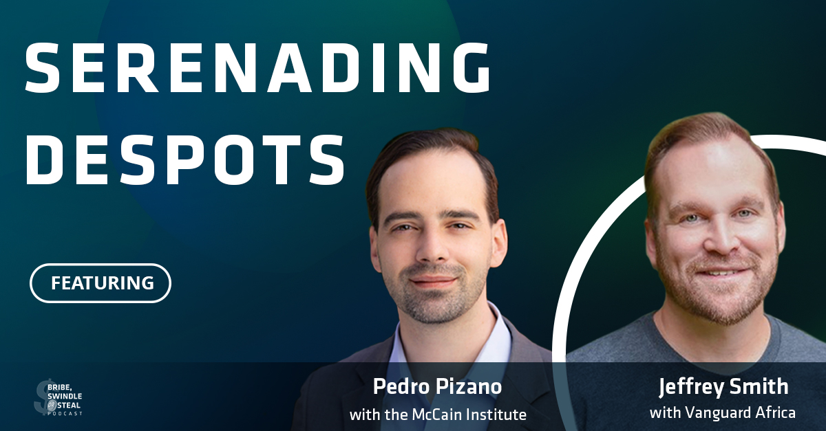 In this re-posted episode, @PedroPizano and @Smith_JeffreyT, of the @McCainInstitute and @VanguardAfrica respectively, discuss the reputation laundering that musicians, actors and athletes facilitate when they agree to perform for dictators and kleptocrats bit.ly/3rail3Z