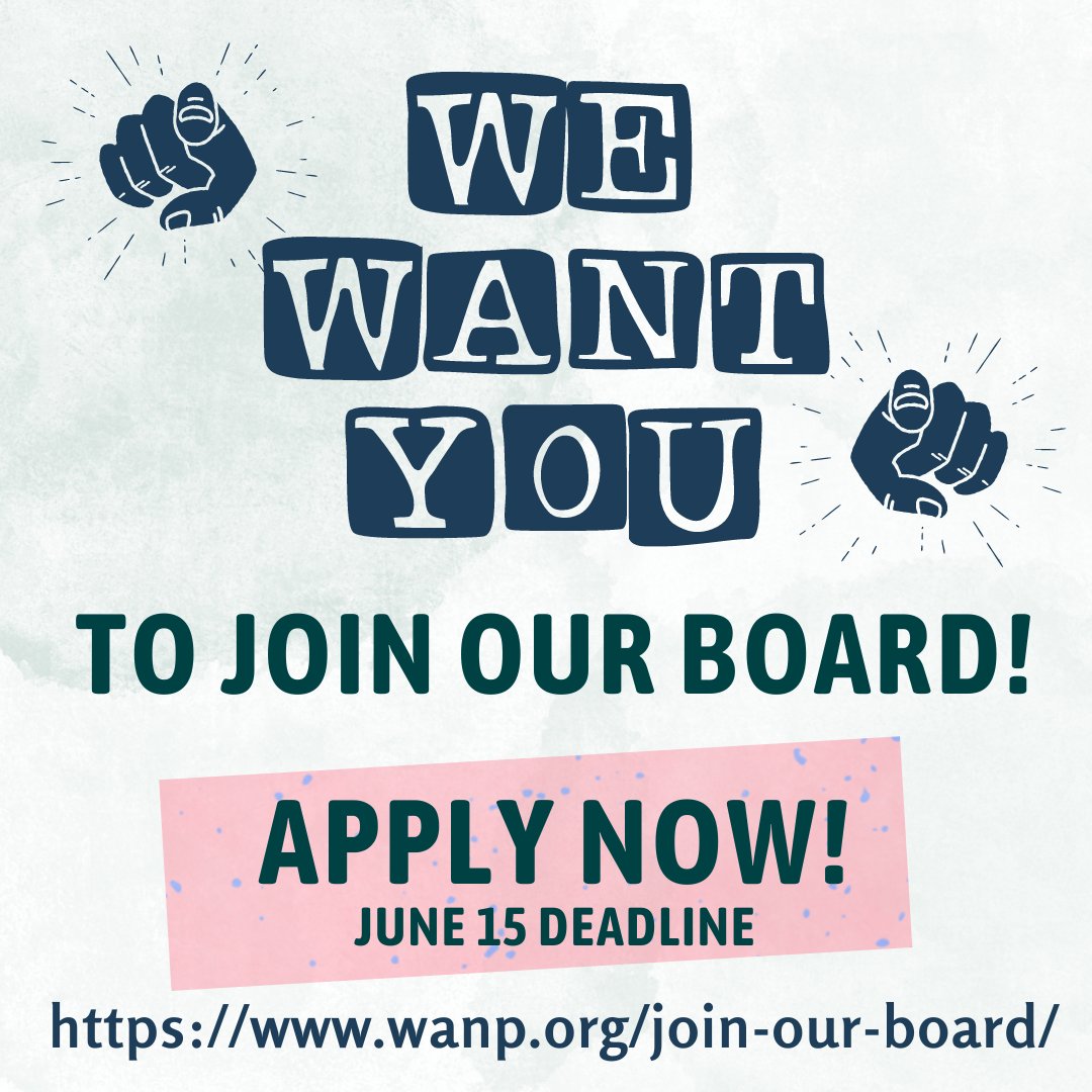 WANPConnect's tweet photo. 📣 Our Call for Candidates is OPEN and ⏰NOW IS THE TIME to get more involved and help make a difference! Learn more and submit your Candidate Profile Form by Saturday, June 15, by visiting https://t.co/wXtxPhiGEP

#wanp #wanpleadership #volunteer #wanpworkingforyou #wanpfuture https://t.co/qNOcDZzdZ6