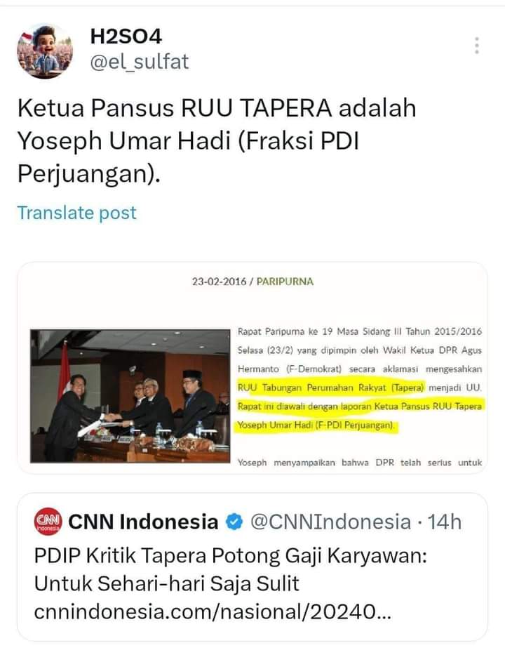 jie_jie_jokowis's tweet photo. 𝘽𝙖𝙣𝙩𝙚𝙣𝙜 𝙮𝙜 𝙞𝙣𝙞𝙨𝙞𝙖𝙨𝙞 ,
𝙋𝙖𝙠 @jokowi.   𝙮𝙜 𝙠𝙚𝙣𝙖 𝙈𝙖𝙠𝙞 

RUU Tapera ini adalah RUU inisiatif DPR yang pertama kali dalam periode 2014-2019 yang masuk dalam prolegnas yang disepakati bersama oleh DPR dan Pemerintah untuk diprioritaskan dalam tahun 2015," https://t.co/FqTnaoFBbo