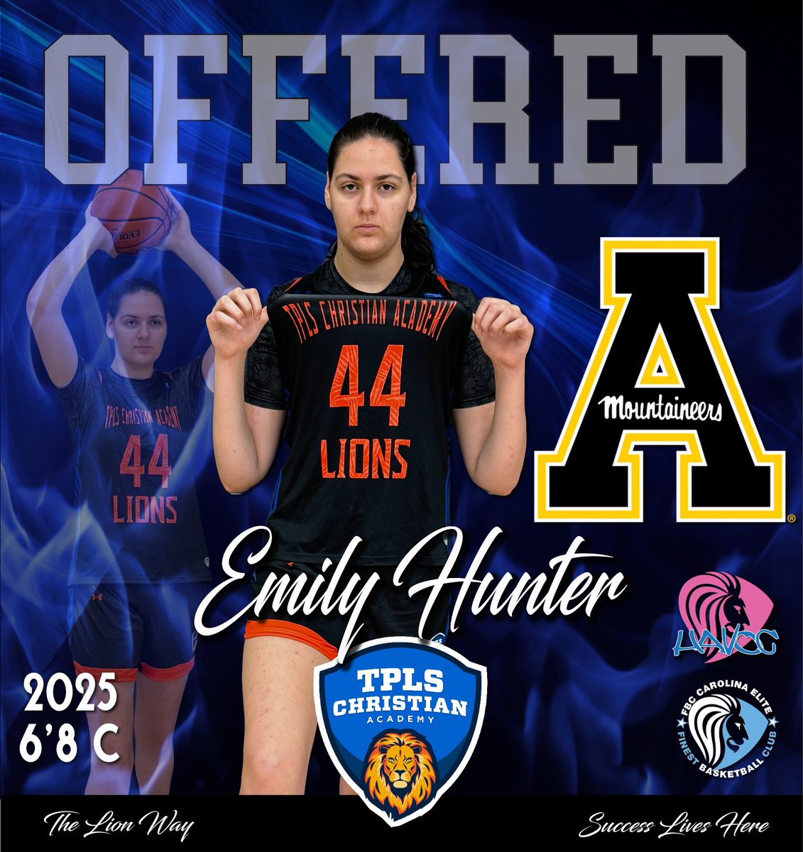 Emily Hunter (@emilyhunter2025) on Twitter photo After an amazing conversation with <a href="/CoachASharp/">Alaura Sharp</a>, I am excited to announce that I have received an offer to further my academic and athletic career at <a href="/AppStateWBB/">App State WBB</a>!
<a href="/TPLS_LionsGirls/">TPLS Christian Academy Girls</a> <a href="/coachmike25/">Michael Davis</a> <a href="/RasheenJohnson/">Rasheen johnson</a> <a href="/FBCHAVOC/">FBC HAVOC</a> <a href="/PGHVirginia/">Prep Girls Hoops Virginia</a> After an amazing conversation with <a href="/CoachASharp/">Alaura Sharp</a>, I am excited to announce that I have received an offer to further my academic and athletic career at <a href="/AppStateWBB/">App State WBB</a>!
<a href="/TPLS_LionsGirls/">TPLS Christian Academy Girls</a> <a href="/coachmike25/">Michael Davis</a> <a href="/RasheenJohnson/">Rasheen johnson</a> <a href="/FBCHAVOC/">FBC HAVOC</a> <a href="/PGHVirginia/">Prep Girls Hoops Virginia</a>