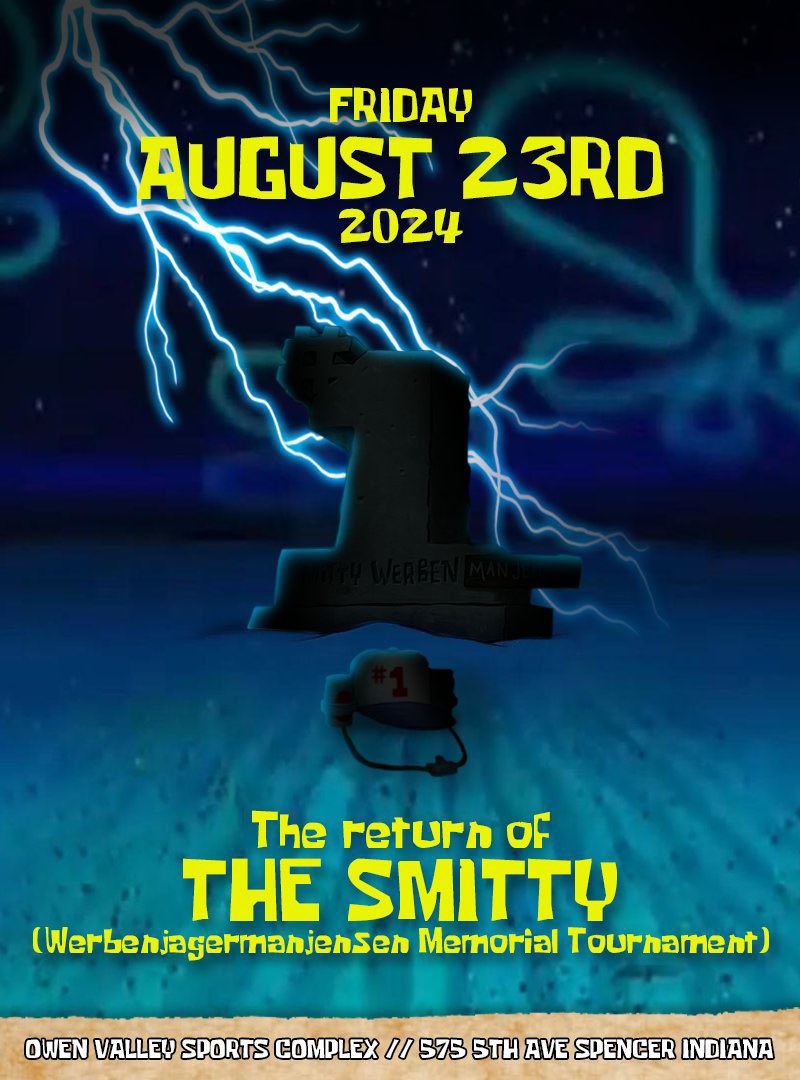 🚨 The Smitty Announcements -RT 🚨 • Tickets on sale June 1st. • 16 Competitor, 3 Round Tournament to decide who is #1. • Confirmed by @Fightful as the biggest show under the sea since 2019. • Raffle gift baskets for all ages. • Fun VIP Packages • Spencer, IN August 23rd!