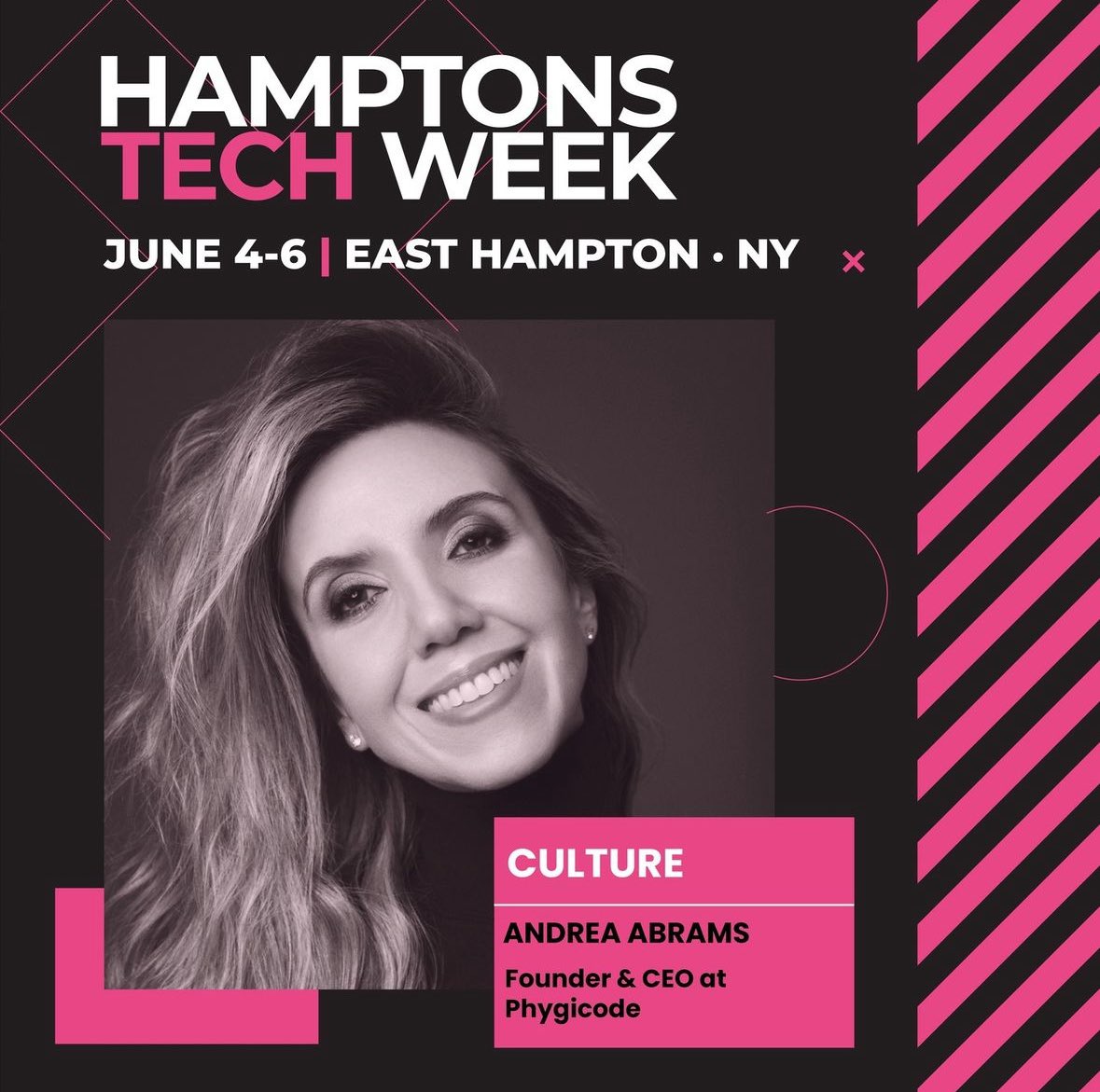 Andrea Abrams (@abramsglobal) on Twitter photo Delighted to speak at this year’s <a href="/hamptonstechwk/">HamptonsTechWeek</a> , the micro conference with a macro perspective, that brings together some of the most exciting names in Sports, Media, Entertainment, Culture and Emerging Technology. Join me next week in East Hampton NY lu.ma/y1xfdwon Delighted to speak at this year’s <a href="/hamptonstechwk/">HamptonsTechWeek</a> , the micro conference with a macro perspective, that brings together some of the most exciting names in Sports, Media, Entertainment, Culture and Emerging Technology. Join me next week in East Hampton NY lu.ma/y1xfdwon