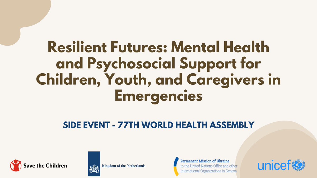 Today’s #WHA77 side-event underscored that Mental Health and Psychosocial Support in crises is: 🔸Not a task of humanitarian agencies alone 🔸Not a task of ministries of Health alone 🔸Not a task of countries alone We must take it on together! #MHPSS #MentalHealth
