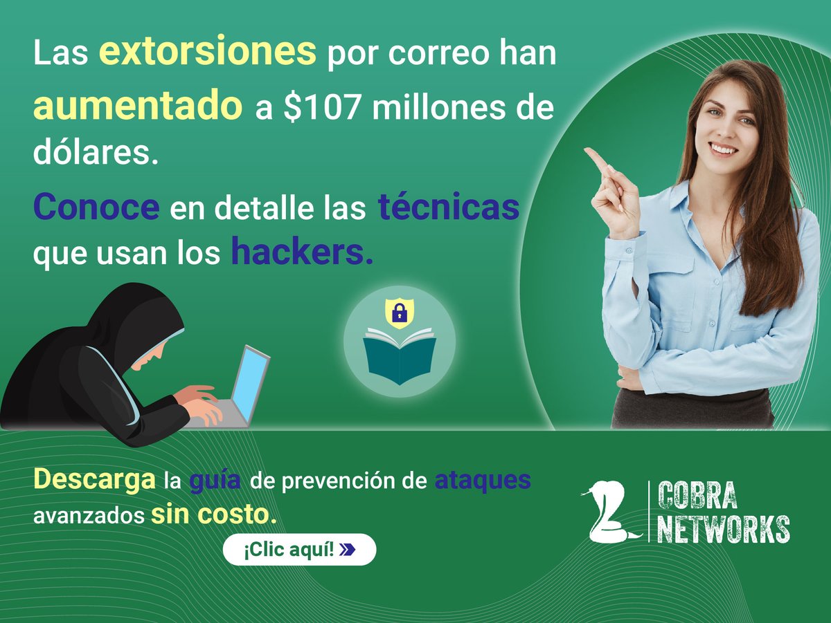 La lucha contra los ataques de correo electrónico son cada vez más complejos y los ciberdelincuentes suelen combinar varias técnicas. Descarga esta Guía gratuita y conoce más sobre este tema de actualidad. 
es.surveymonkey.com/r/LeadsCobraNe…