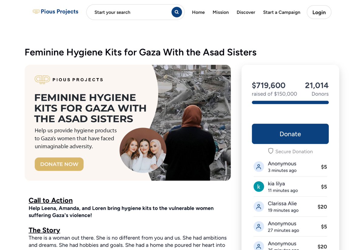 สามารถบริจาคเพื่อช่วยเหลือผู้มีประจำเดือนที่กำลังเผชิญหน้ากับการฆ่าล้างเผ่าพันธุ์ได้ช่องทางนี้นะคะ donate feminine hygiene kits: piousprojects.org/campaign/2712