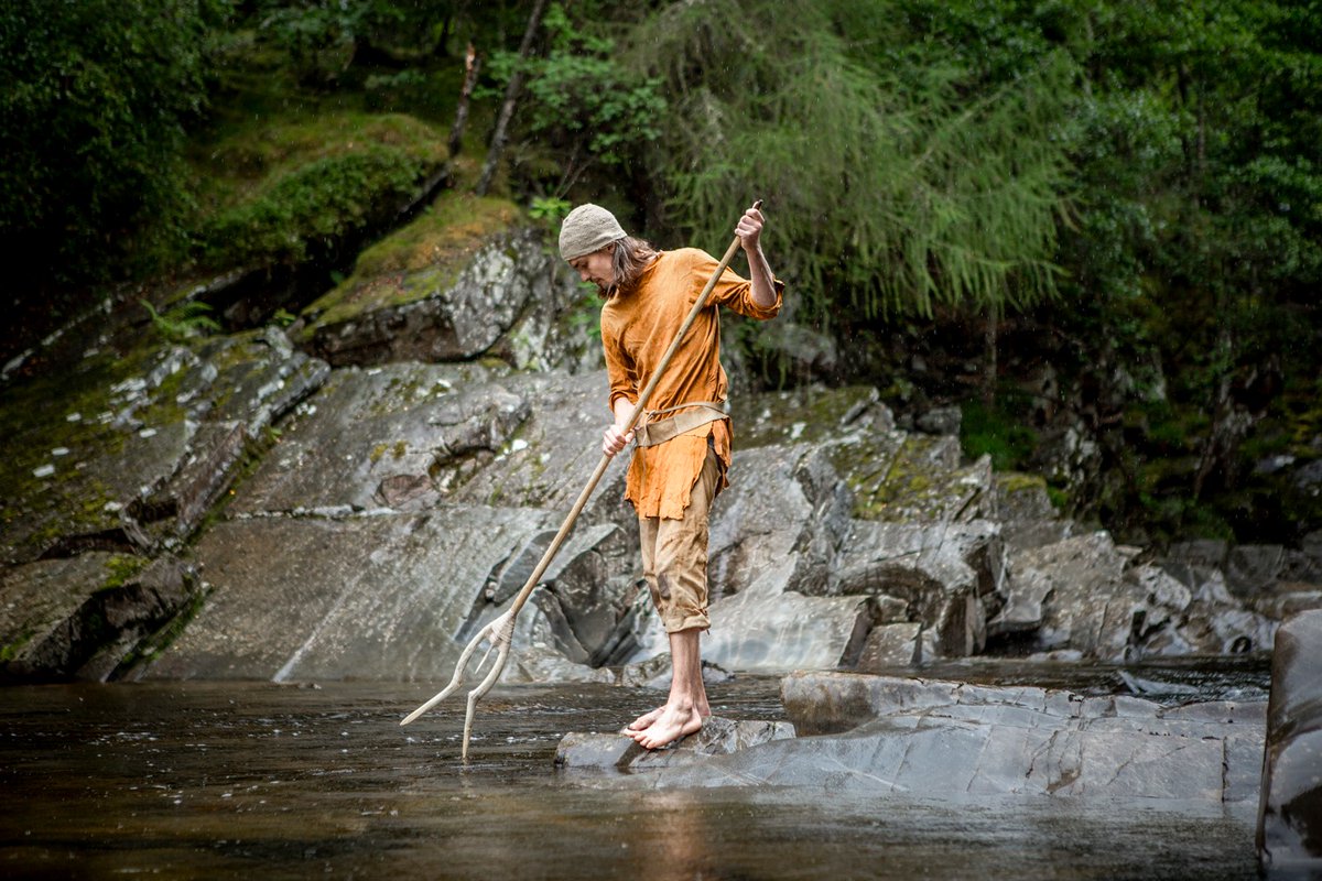 Leisters are three-pronged fishing spears with backwards angled barbs or shoulders. Exceptionally preserved Mesolithic sites like Tybring Vig in Denmark have yielded both parts and assembled examples of these tools from over 6000 years ago.