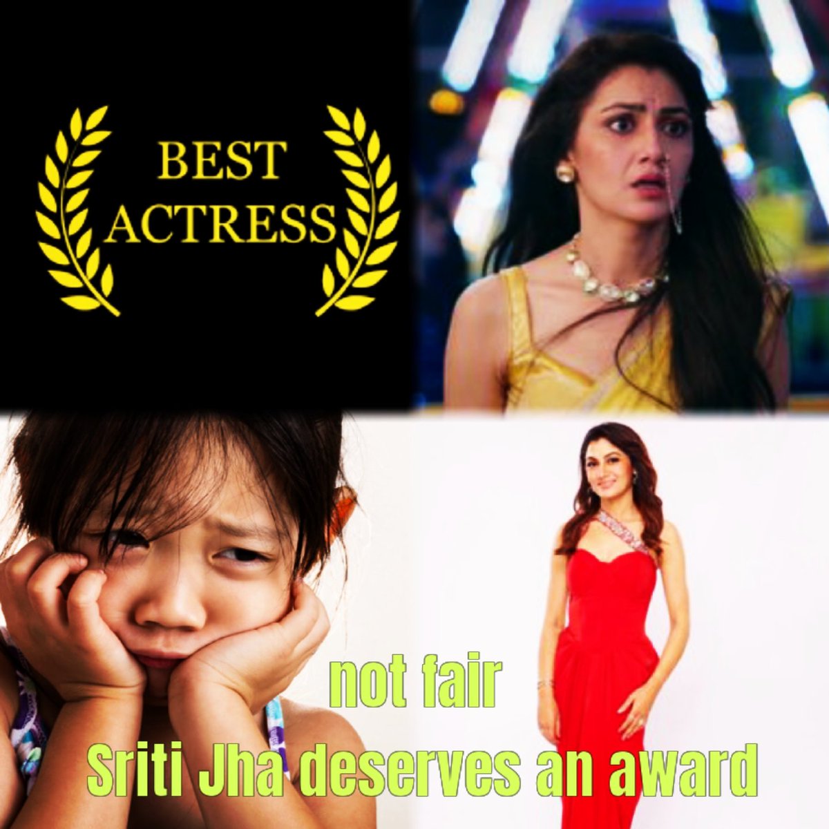 😡😡🥺😢👊👎😔😞😭
International  iconic Award 
I'm very, very unfairly disappointed
the best brilliant talented gorgeous actress my beautiful Sriti Jha did not receive the award she deserved👑🏆🙏🥺
#SritiJha #amruta #bestactress #kaisemujhetummilgaye
#internationaliconicawards