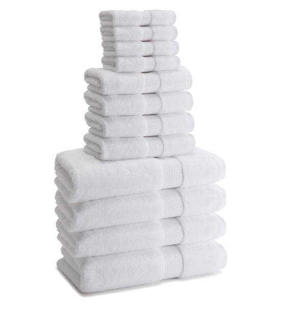 100% Turkish Cotton Atelier 12 Piece Towel Set loom.ly/bjtLhM0 #towelset #bathtowels #giftforher #graduationgift #whitetowels #softtowels #thicktowels #plushtowels #absorbenttowels #turkishtowels #weddinggift